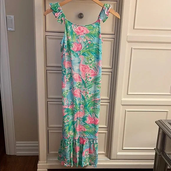 chinese dress ladies Luck & Trouble Flamingo Maxi Dress – All Dressed Up NZ